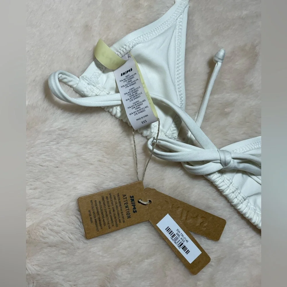 SKIMS SWIM MICRO TRIANGLE TOP LIMITED EDITION MARBEL SIZE XXS NWT